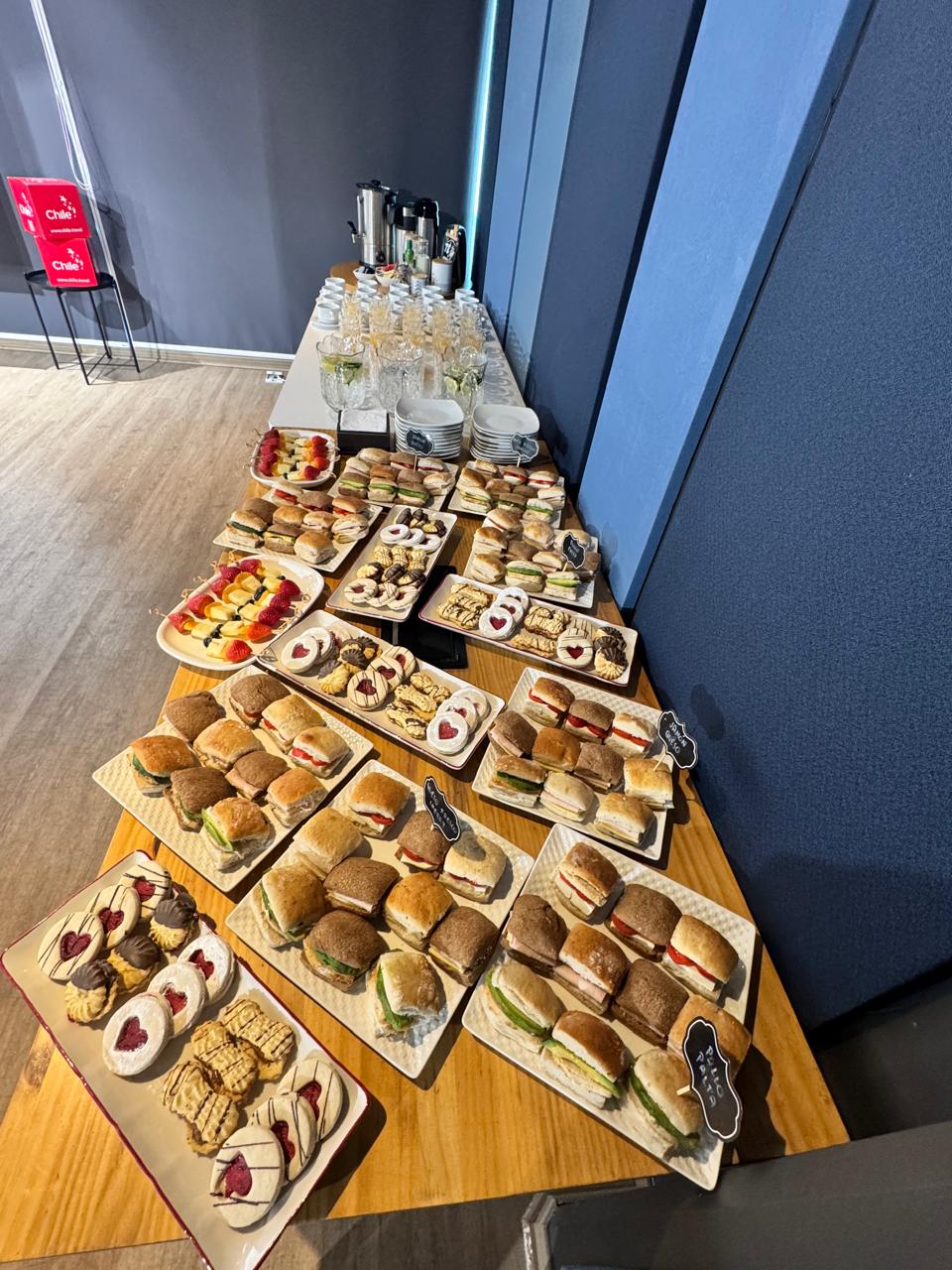 Montaje de buffet elegante